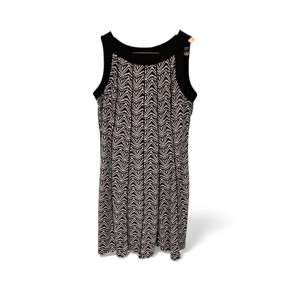 Perceptions Petite Geometric Print Sleeveless Knee Length Dress Women's Size 16P